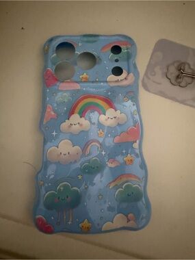 Blue Rainbow Cloud Cute Phone Case - Unbranded